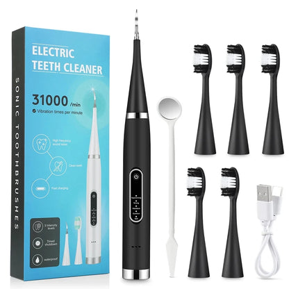 Electric Teeth Whitening Dental Calculus Scaler Plaque Coffee Stain Tartar Removal High Frequency Sonic Toothbrush Teeth Cleaner Beauty World Shop