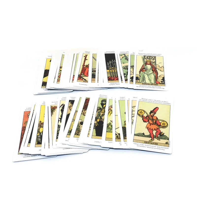 Hot Sell Rider Waite Tarot Card Divination Personal Use Tarot Deck Full RussianVersion Oracles Deck for Girl Board Game Beauty World Shop