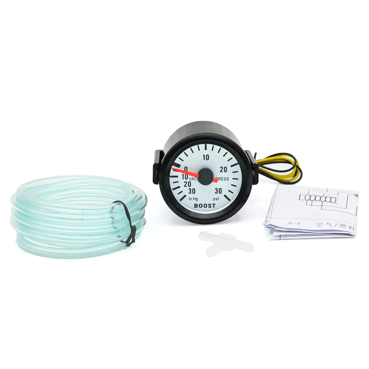 AD Universal 52mm Bar Blue Led Light Pressure Turbo Boost Gauge Meter With Sensor 、Holder 12V Boost sensor Car Accessories Beauty World Shop
