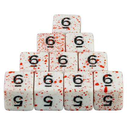 Dormia Dice DND Accessories Opaque White Acrylic Polyhedral Dice Set With Special Blood Effect For Table Board Role Playing Game Beauty World Shop