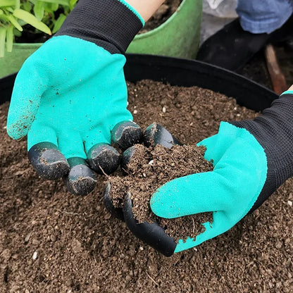 Horticultural Gloves with Claws Digging Gloves Garden Vegetable Flower Garden Planting Stab Resistant Protective Latex Gloves Beauty World Shop