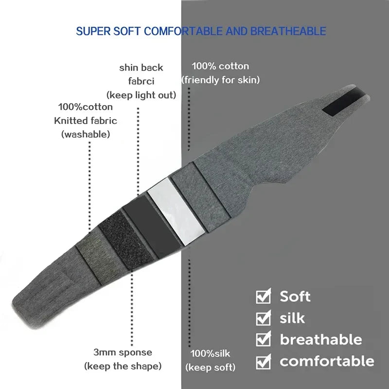 100% Handmade Cotton Sleep Mask Blackout for Side Sleeper,Soft Portable Blackout Eye Covers for Women Men Travel Eyepatch Beauty Trend Shop