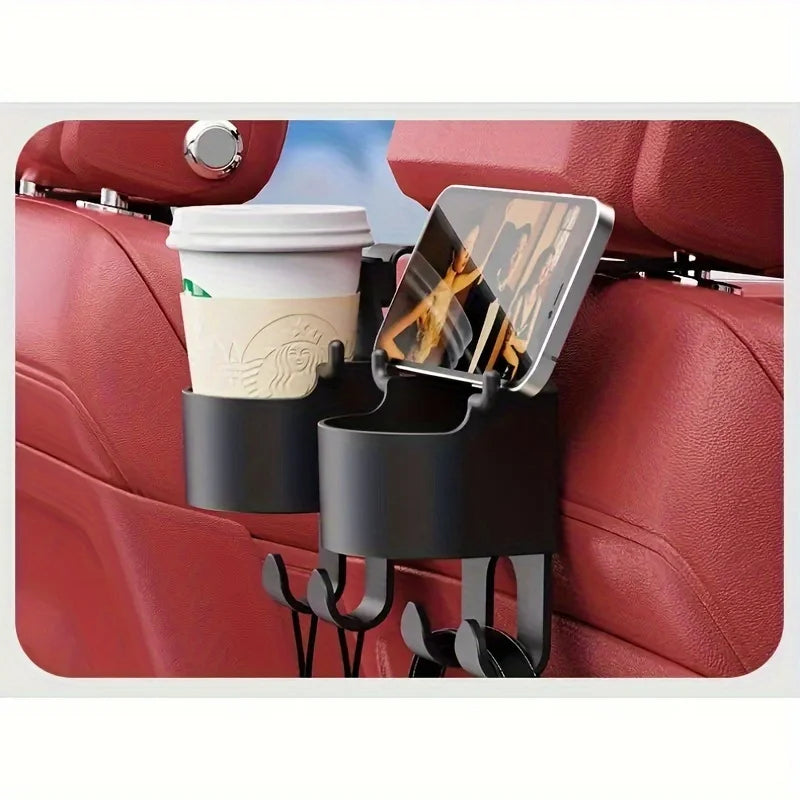 Car Supplies Seat Back Storage Rack1/2Multifunctional cup holder storage box with hookPPMaterial Beverage Phone Holder Car Mount Beauty World Shop