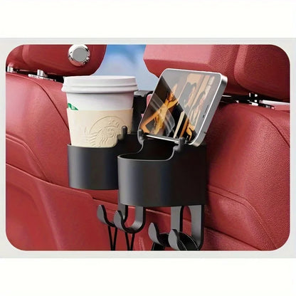 Car Supplies Seat Back Storage Rack1/2Multifunctional cup holder storage box with hookPPMaterial Beverage Phone Holder Car Mount Beauty World Shop