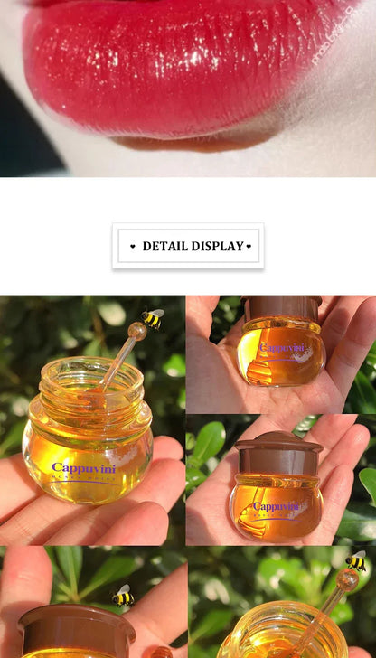Transparent Honey Pot Lip Mask Moisturizes, Moisturizes, Lightens Lip Lines, Sleep Lip Mask, and Lip Care Beauty Trend Shop
