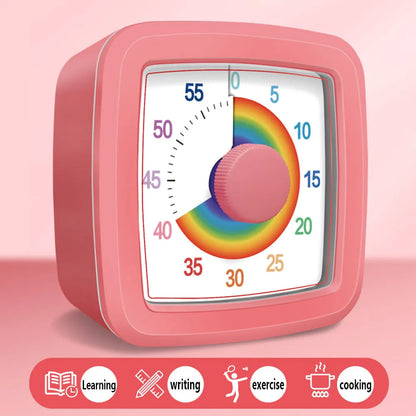Visual Timer Children's Self-discipline Tool Countdown 60-minute Student Learning Homework Time Pomodoro Stopwatch Management Beauty World Shop