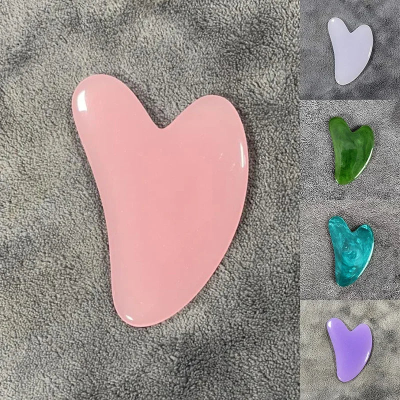 Heart Shape SPA Massage Beeswax  Scraping Massage Scraper Face Massager Acupuncture Guasha Board Massager For Face Pulling Skin Beauty World Shop