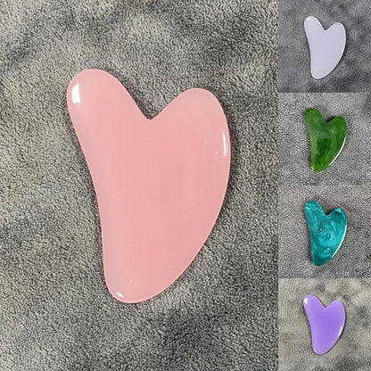 Heart Shape SPA Massage Beeswax  Scraping Massage Scraper Face Massager Acupuncture Guasha Board Massager For Face Pulling Skin Beauty World Shop