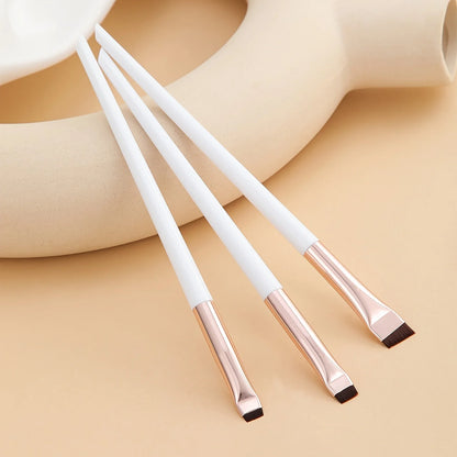 Ultra-Thin Eyebrow Brush Set -3Pcs Angled Precision Eyeliner MakeupBrushes, Synthetic Bristles Slanted Eyeshadow Eye Brow Tintin Beauty World Shop
