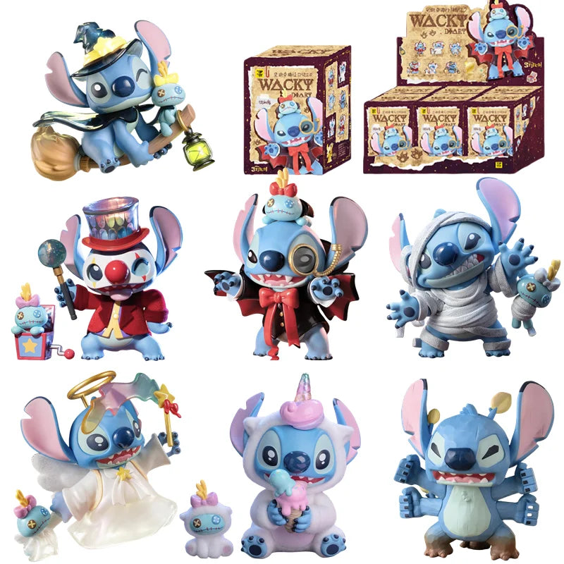 Stitch Weird Diary Series Anime Figures Creative Cute Doll Statue Model Mystery blind box Toys Children Birthday Gifts Beauty World Shop