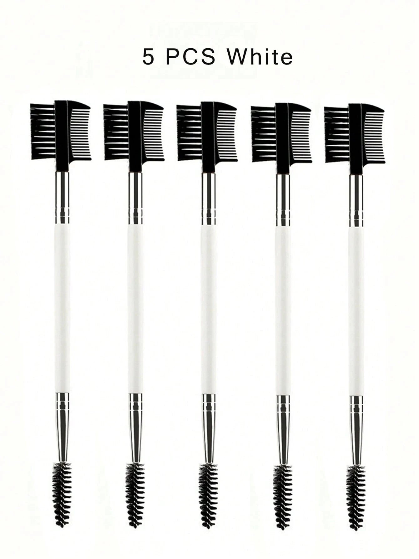 1/2/5PCS 3 Head Eyebrow Eyelash Shaper Double Head Brush Makeup Grooming Tool Cosmetic With 3 Different Spoolie Brushes Beauty World Shop