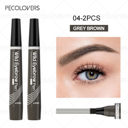 6 Colors 1pc Eyebrow Pen Waterproof 4 Split Tip Eyebrows Pen Eyebrow Tattoo Pen Waterproof Liquid Black Eyebrow Makeup Pencil Beauty World Shop