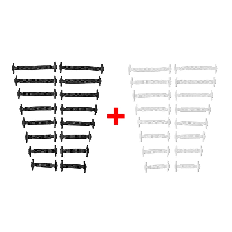 16pcs/lot Silicone Shoelaces No Tie Shoelaces 12 colors Elastic Lace Shoelace Creative Lazy Silicone Laces Rubber Lace Beauty World Shop