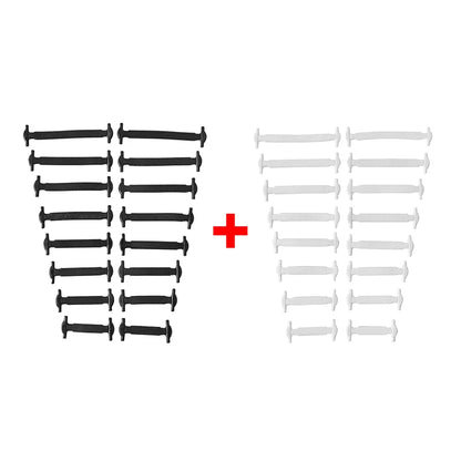 16pcs/lot Silicone Shoelaces No Tie Shoelaces 12 colors Elastic Lace Shoelace Creative Lazy Silicone Laces Rubber Lace Beauty World Shop