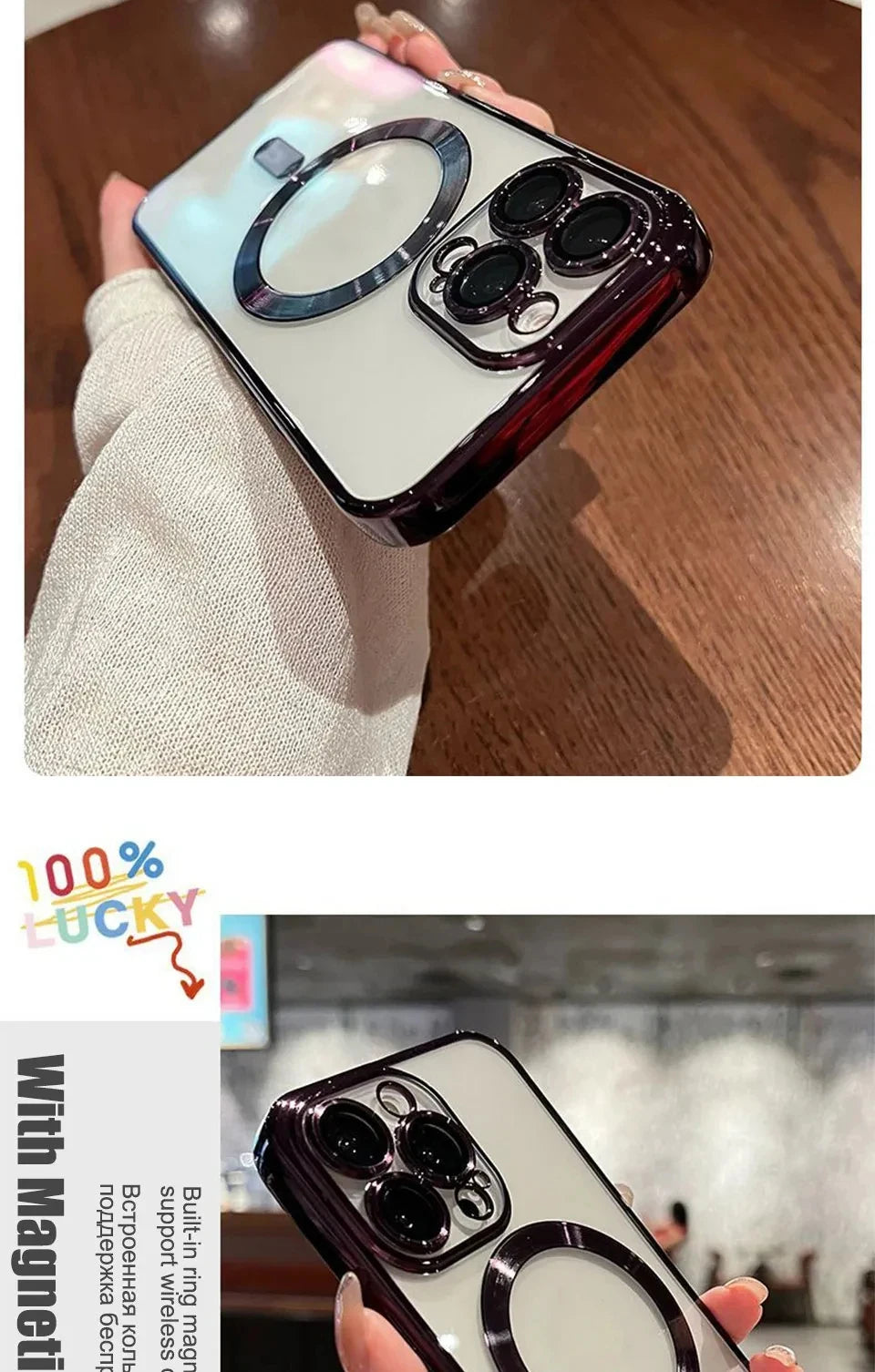 Plating Soft TPU Full Lens Protect Case for iPhone 13 14 12 11 15 Pro Max Plus Magsafe Magnetic Phone Case Wireless Charge Cover Beauty World Shop