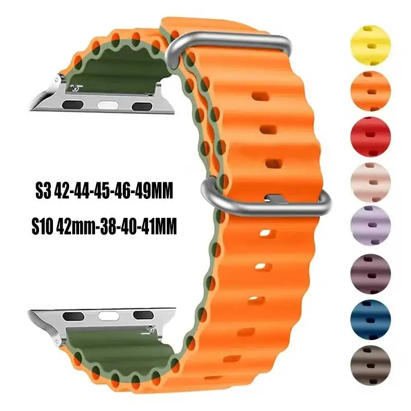 Strap For Apple watch ultra band 49mm 44mm 45mm 41mm 40mm 38mm 44 45 mm 1:1 Original Ocean belt iWatch series 9 10 8 7 se bands Beauty World Shop