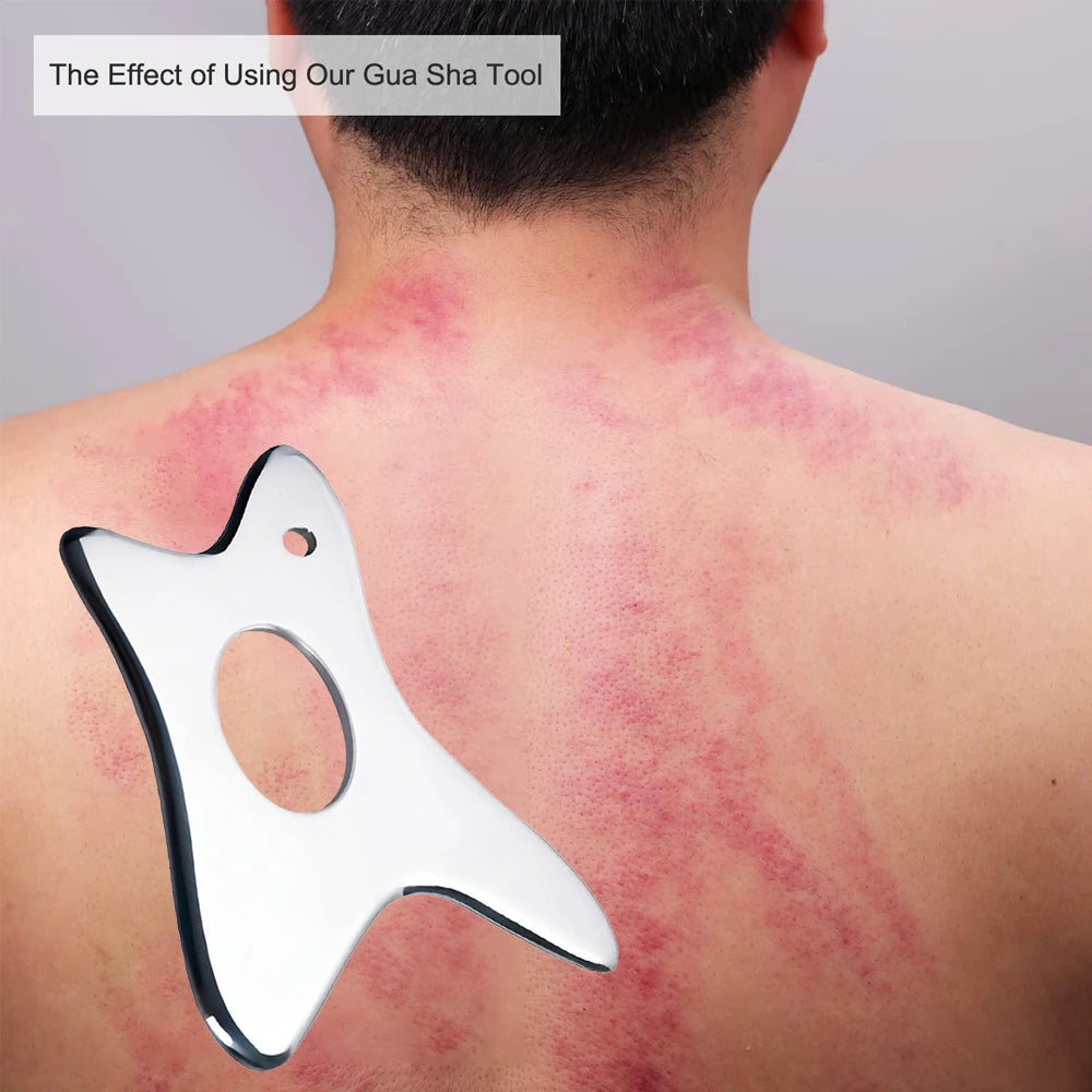 Professional Gua Sha Massage Tools, Stainless Steel Guasha Tool,Manual Massage Sticks for Jawline Sculpting & Puffiness Reducing Beauty World Shop