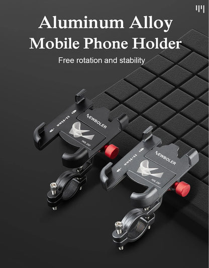 NEWBOLER MTB Phone Mount Stand Bicycle Holder 360° Rotatable Aluminum Adjustable Bike Phone Holder Non-slip Cycling Bracke Beauty World Shop