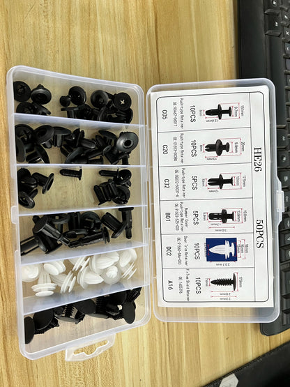 Auto Fastener Clip Mixed Car Body Push Retainer Pin Rivet Bumper Door Trim Panel Fastener Kit Car Clips Box or Bag packaging Beauty World Shop