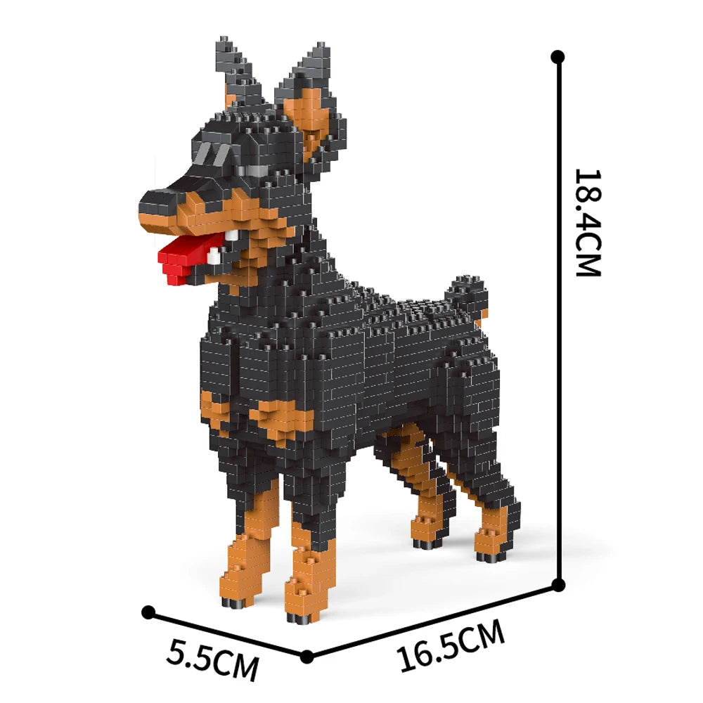 KNEW BUILT Dog Model Mini Building Block Toys Set for Kid Boy Girls Adult Beginner Teddy Hughes Corgi Collie Pet Style Bricks Beauty World Shop