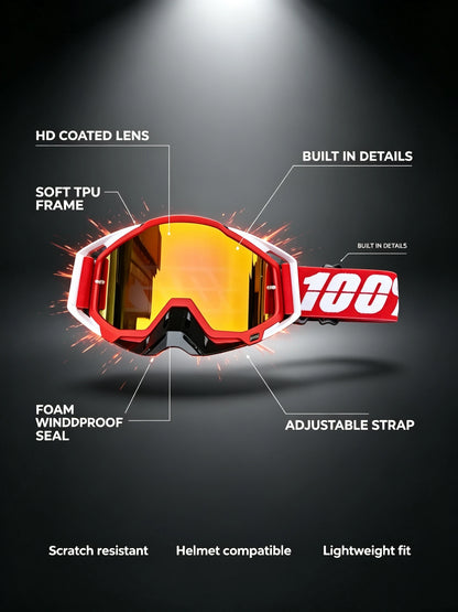 Off-road Goggles Motocross Glasses Motorcycle Sunglasses Man MTB ATV Mask Windproof Protection Skiing Cycling Racing Goggles Beauty World Shop