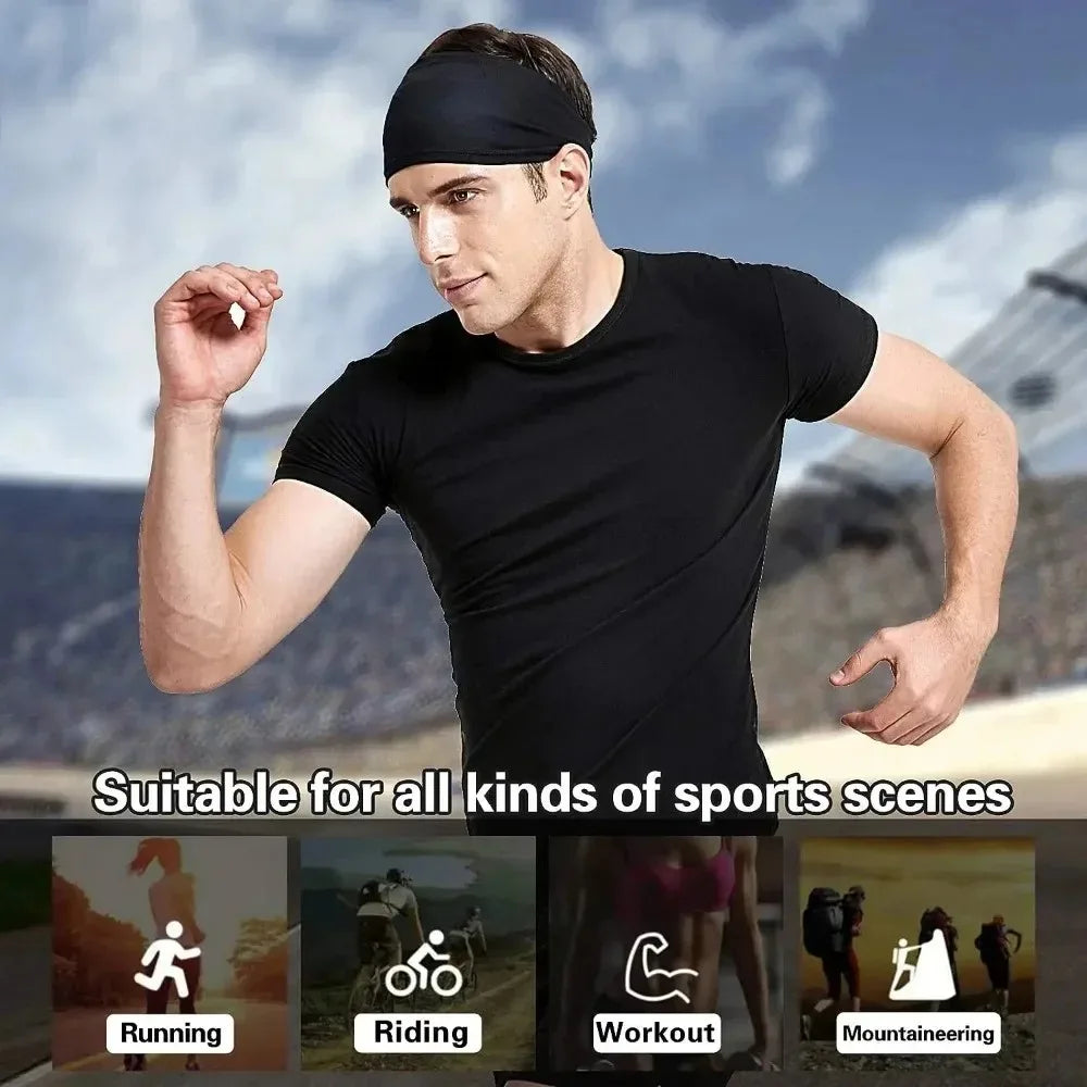 Sports Headbands Solid Color Elastic Non Slip Quick Dry Workout Fitness Yoga Unisex Hairband Sweatband Bandana Hair Accessories Beauty World Shop