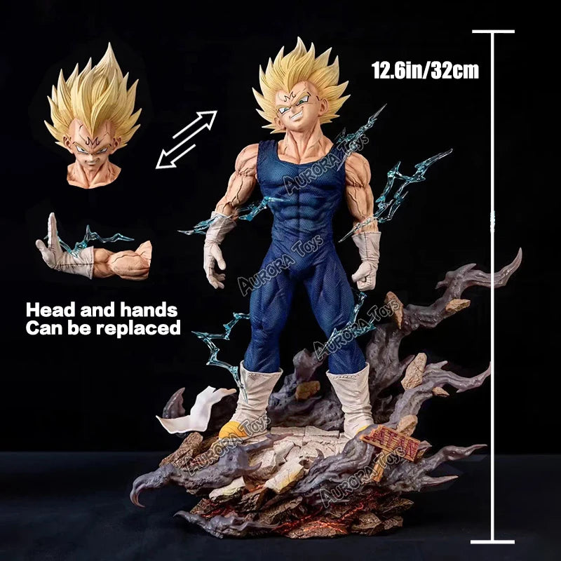 12.6in/32cm Anime Dragon Ball Z Figure Majin Vegeta Figurine PVC Action Figures Collection Model Toys Gifts Beauty World Shop