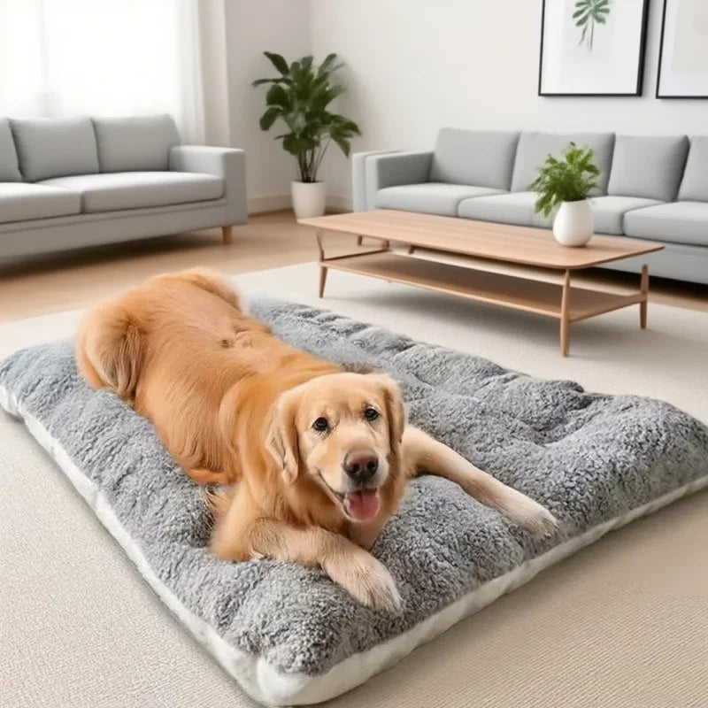 Extra Large Plush Dog Bed Sofa Thickened Super Soft Polyester Pet Mat Dog Crate Mat Bed For Small Medium Large Dog Bed Beauty World Shop
