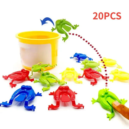 20pcs Bouncing Frog Nostalgic Toys For Children Kindergarten Educational Toy Jumping Frog Toy Christmas Gift Beauty Fashion