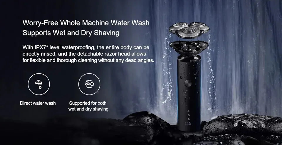 New XIAOMI MIJIA Men's Electric Shaver S301 Beard Trimmer Machine Shaving Portable Flex Razor IPX7 Washable Trimer Ceramic Blade