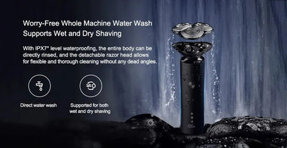 New XIAOMI MIJIA Men's Electric Shaver S301 Beard Trimmer Machine Shaving Portable Flex Razor IPX7 Washable Trimer Ceramic Blade