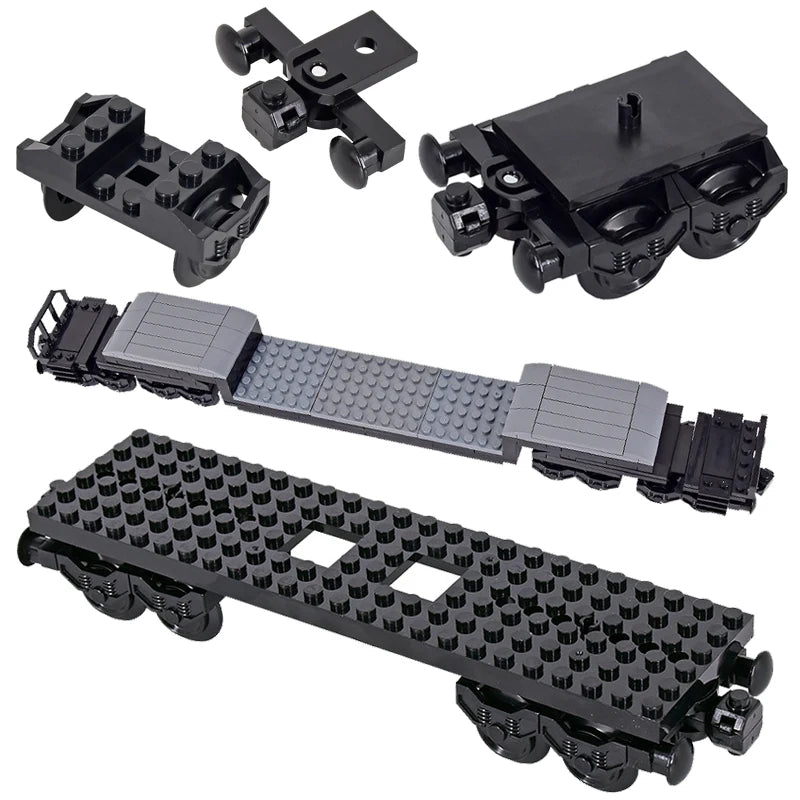 MOC City Creative Idea Train Base Wheel Carriage Building Blocks Bricks Assembled DIY Toys for Kids Christmas giftS Beauty World Shop