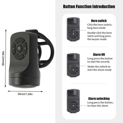 Bicycle Electric Bell Bike USB Charging Horn MTB Mountain Bike Warning Safety Ring Waterproof Bell Cycling Accessories Beauty World Shop