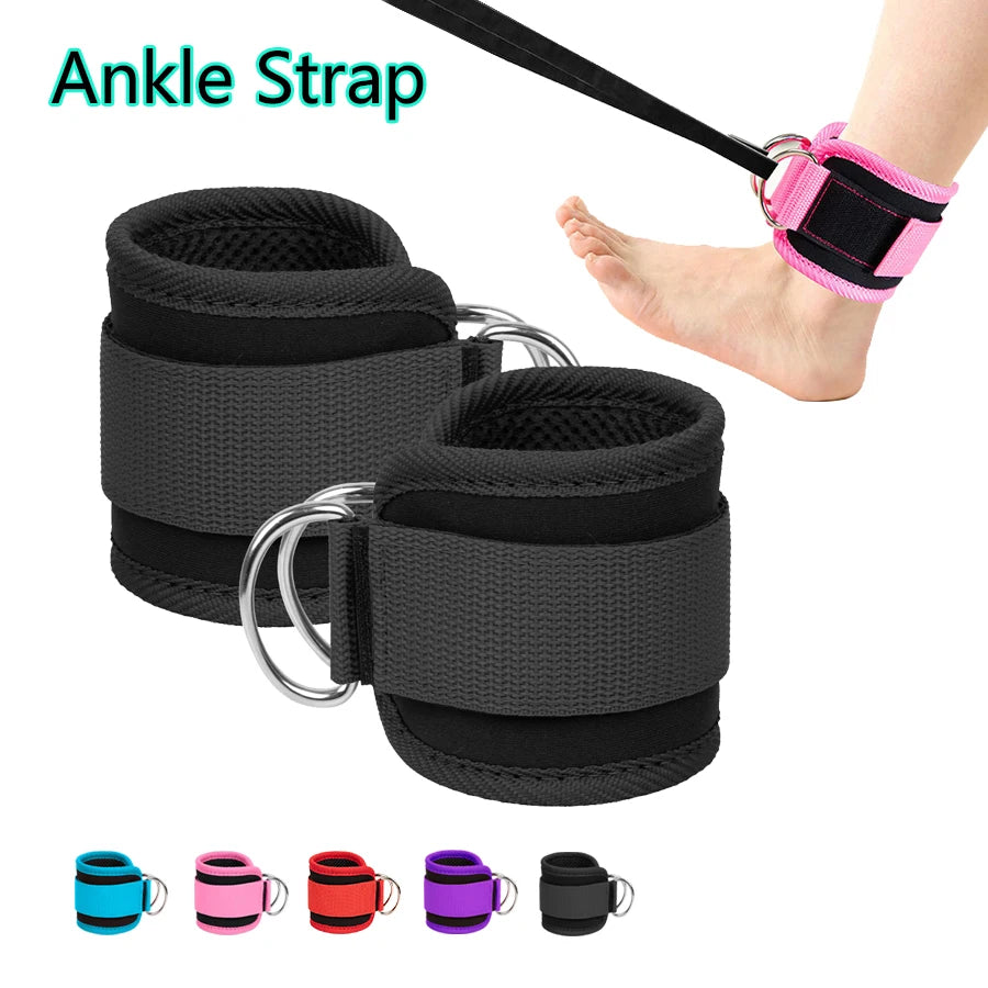 Fitness Ankle Straps Adjustable D-Ring Support Cuffs Gym Leg Strength Workouts Pulley With Buckle Sports Guard Safety Abductors Beauty World Shop