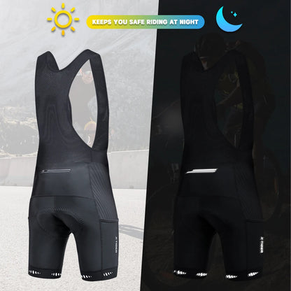 X-TIGER Men's Cycling Bike Bib Short with Phone Pockets 5D Padded Shockproof Breathable Quick-Dry Biking Bicycle Bib Tights Beauty World Shop