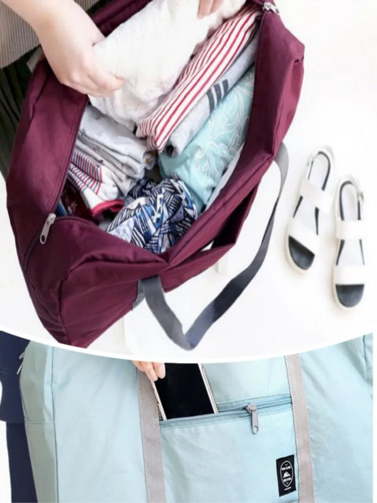 Foldable Travel Duffel Bag for Airlines Carry on Bag for Women and Girls Lightweight Large Capacity Sports Weekend Trip Overnigh Beauty World Shop