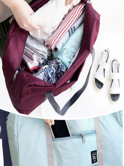 Foldable Travel Duffel Bag for Airlines Carry on Bag for Women and Girls Lightweight Large Capacity Sports Weekend Trip Overnigh Beauty World Shop