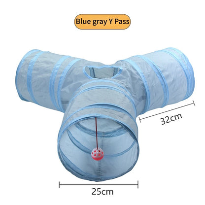 Cat Tunnel Pet Supplies Cat S T Pass Play Tunnel Foldable Cat Tunnel Cat Toy Breathable Drill Barrel for Indoor loud paper Beauty World Shop