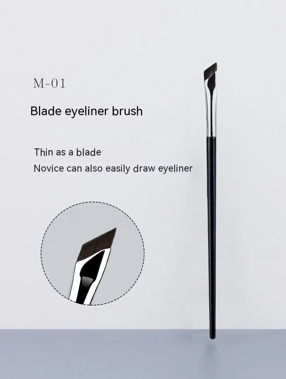 2/5Pc Karsyngirl Upgrade Blade Eyeliner Brush Ultra Thin Fine Angle Flat Eyebrow Brush Under The Eyes Place Precise Detail Brush Beauty World Shop