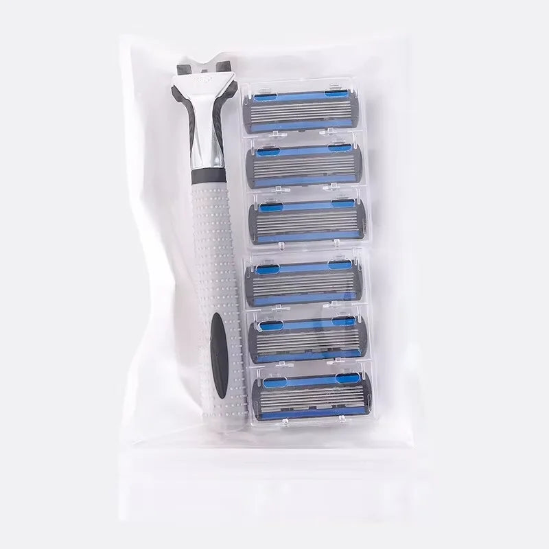 Shaver Brand New Design Men Razor Shaving Three Layer Shaver Reusable Razor Imported Blade Multi Tool Head Replace Beauty Fashion