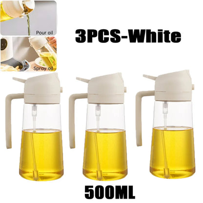 200/300/500ml Oil Spray Bottle BBQ Cooking Olive Oil Sprayer Plastic Baking Oil Spray Empty Bottle Vinegar Bottle Or  Oil brush Beauty World Shop