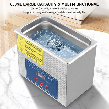 Ultrasonic Cleaner 40KHZ High Frequency Vibration Ultrasonic Washing Bath for Jewelry Watches Denture Glasses Ultrasonic Cleaner Beauty World Shop
