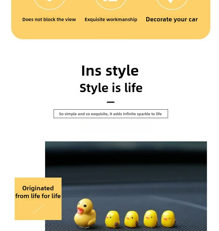 5Pcs Cute Mini Ducks Car Interior Decoration Auto Rearview Mirror Dashboard Ornaments For Woman Man Gift Car Accessories Beauty World Shop