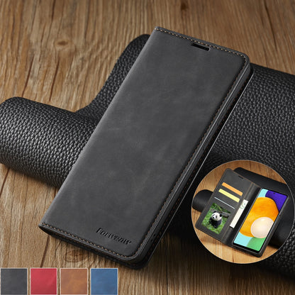 Leather Phone Case For Samsung S26 S25 edge S24 S23 FE S22 Ultra S21 S20 S10 Plus Note 20 10 9 Magntic Flip Card Wallet Cover Beauty World Shop
