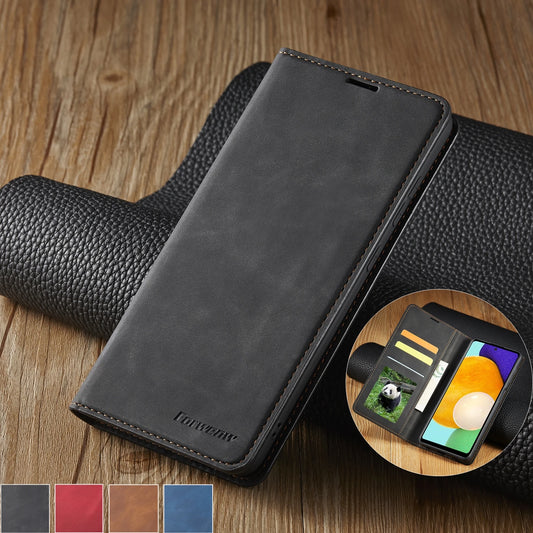 Leather Phone Case For Samsung S26 S25 edge S24 S23 FE S22 Ultra S21 S20 S10 Plus Note 20 10 9 Magntic Flip Card Wallet Cover Beauty World Shop