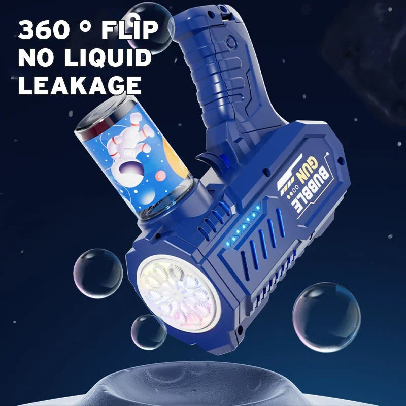 Fully Automatic Bubble Gun Rocket Bubbles Machine Automatic Blower with Bubble Liquid Toy for Kids Beach Outdoor Bubble Gifts Beauty World Shop