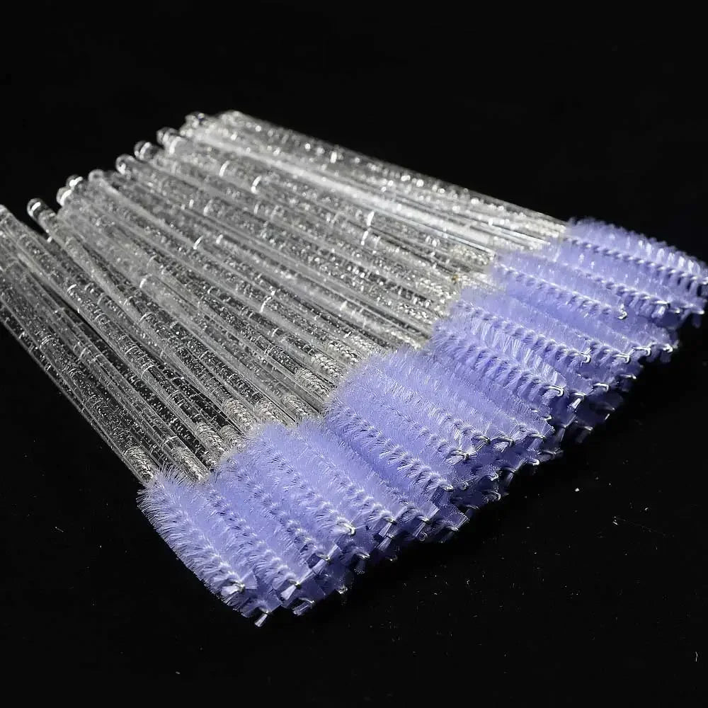Disposable Crystal Eyelashes Brush Comb 50Pcs Eye Lashes Extension Mascara Wands Makeup Professional Makeup Beauty Tool Beauty World Shop