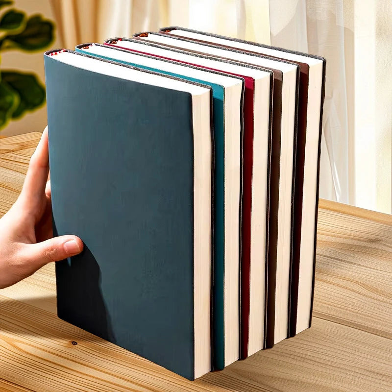 A5 Soft Leather Notebook, 120 Pages, Office Stationery, Waterproof Cover, Comfortable Touch, Hot Selling Beauty World Shop