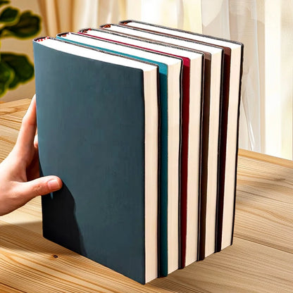 A5 Soft Leather Notebook, 120 Pages, Office Stationery, Waterproof Cover, Comfortable Touch, Hot Selling Beauty World Shop