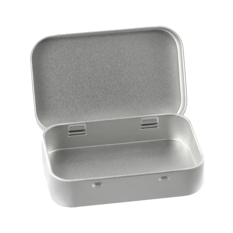 6Pcs Mini Metal Tin-Plated Slide Cover Storage Box Portable Cosmetic Organizer Jewelry Pill Cases Wedding Favor Container Beauty Trend Shop
